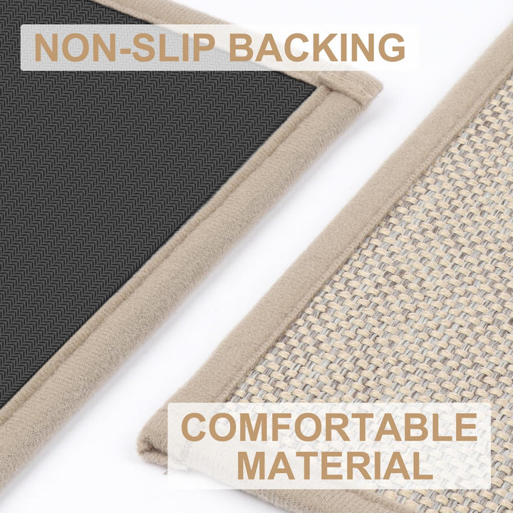 Fussmatte Innen Polyester rutschfest waschbar 60x90 cm Khaki - Bild 3