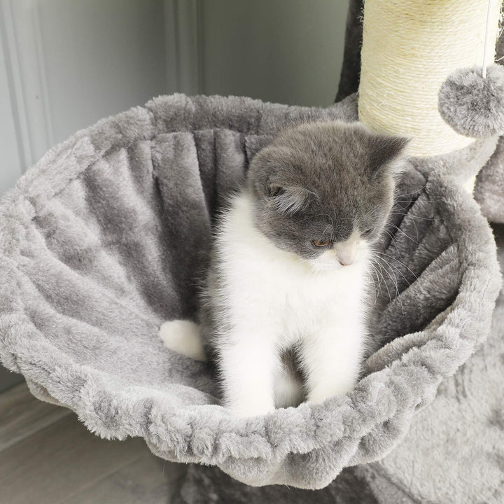 Kratzbaum XXL mit 2 Höhlen, 2 Plattformen und Sisalsäulen für Katzen - Bild 4