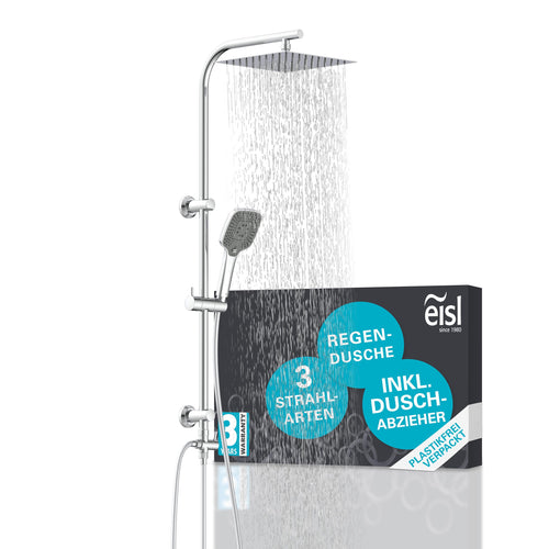 Duschset 2-in-1 Edelstahl Regendusche 300x300mm mit Handbrause