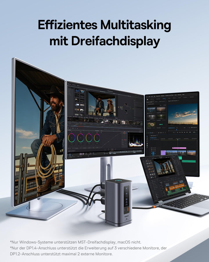 Docking Station 11-in-1 Triple Monitor 4K mit PD 100W USB-C - Bild 5