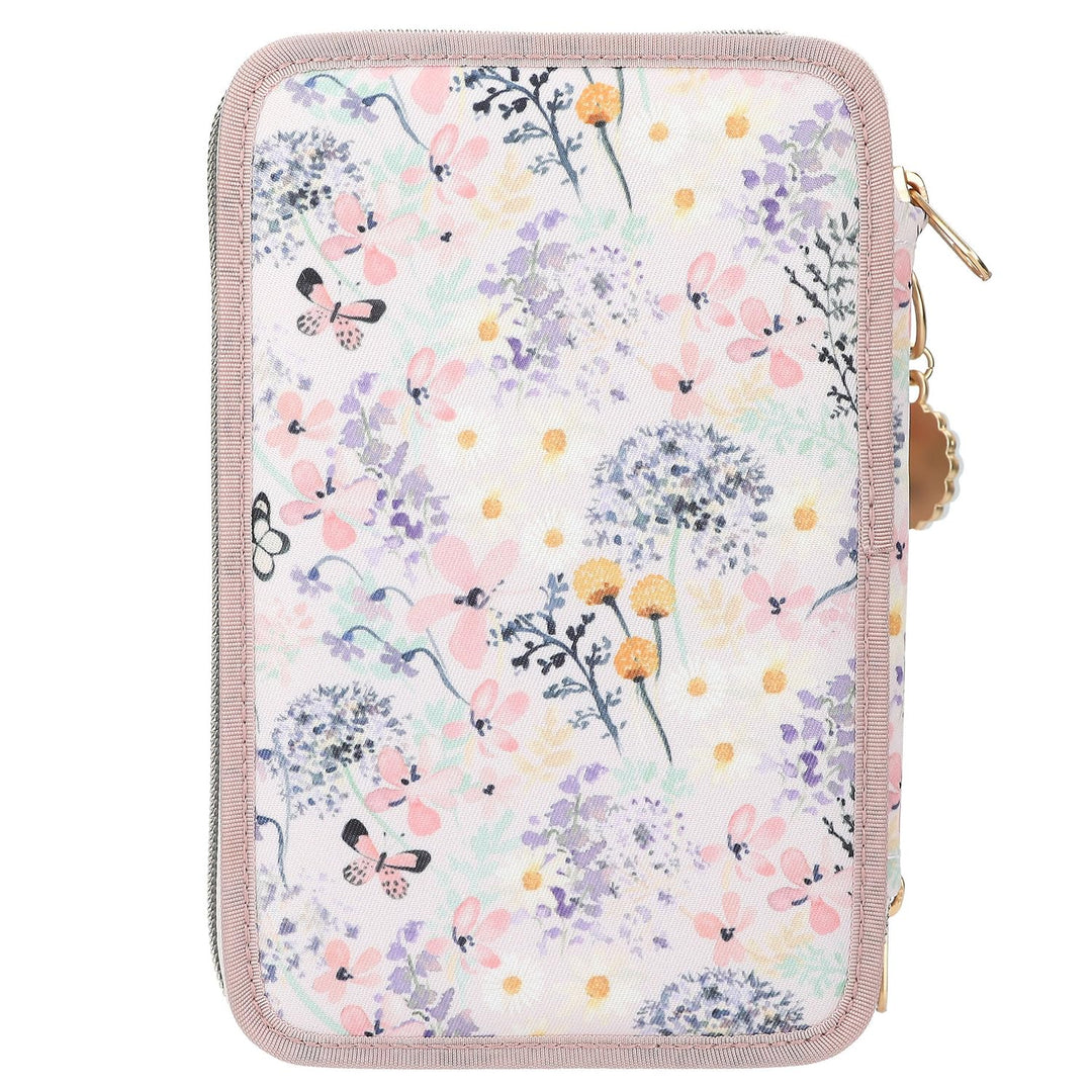 Gefüllte Federtasche 3-Fach Rosa mit Bunt- und Filzstiften für Mädchen - Bild 4