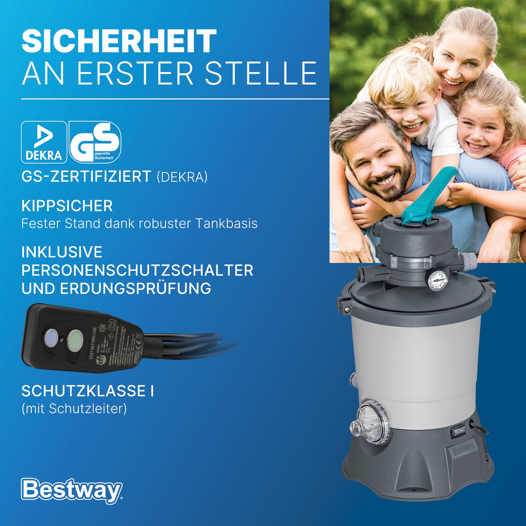 Sandfilteranlage 3.028 l/h 85 W fuer Pools bis 16.600 Liter - Bild 7