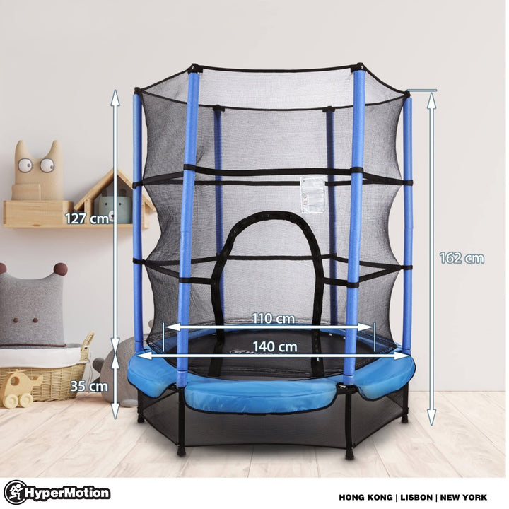 Kindertrampolin 140cm mit Sicherheitsnetz Indoor Outdoor ab 3 Jahre - Bild 2