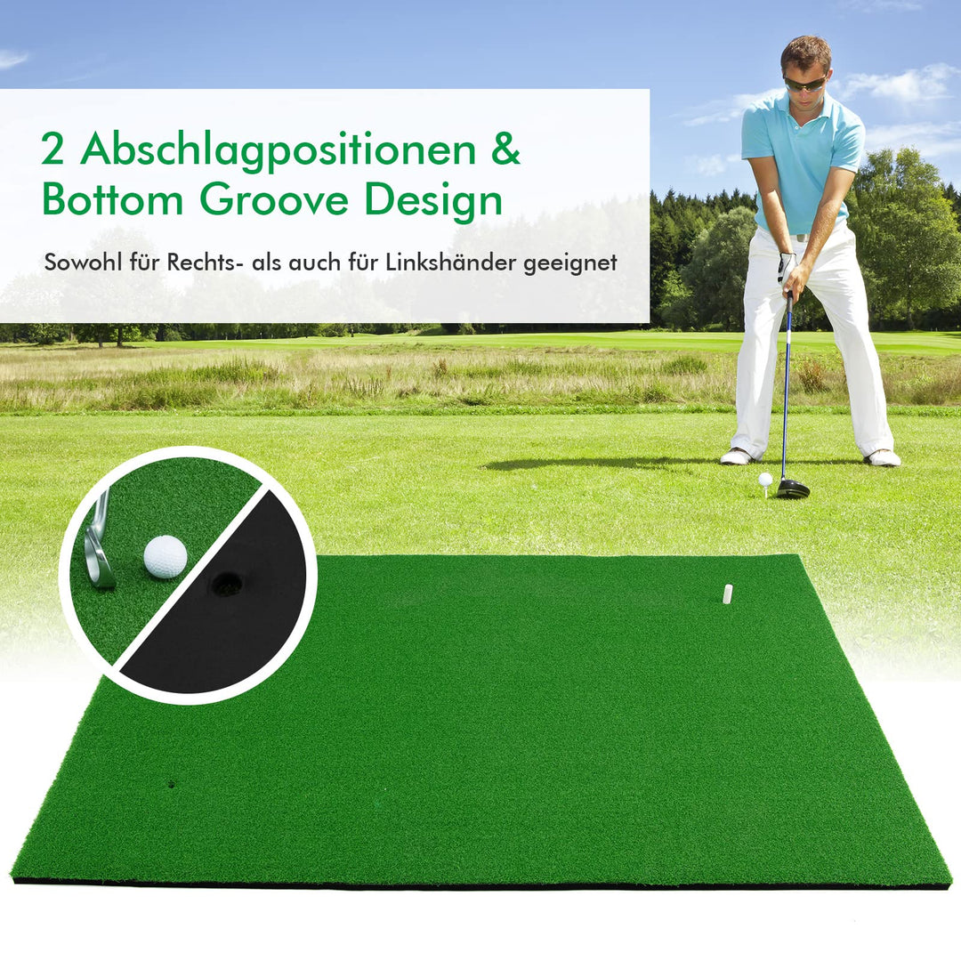 Golf Abschlagmatte 150x100 cm mit 3 Gummi-Tees für Indoor &amp; Outdoor - Bild 3