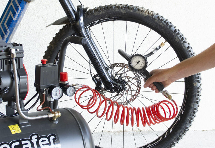 Druckluft-Zubehör Set 8-teilig mit Spiralschlauch und Spritzpistolen - Bild 4