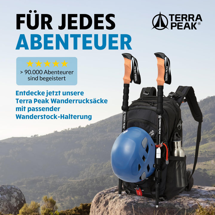 Wanderstöcke Teleskop Aluminium mit Korkgriff 110–135 cm - Bild 7