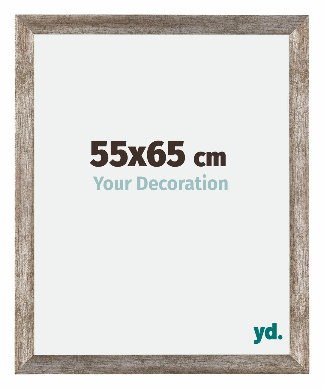 Bilderrahmen 55x65 cm MDF Metall Vintage entspiegeltes Glas