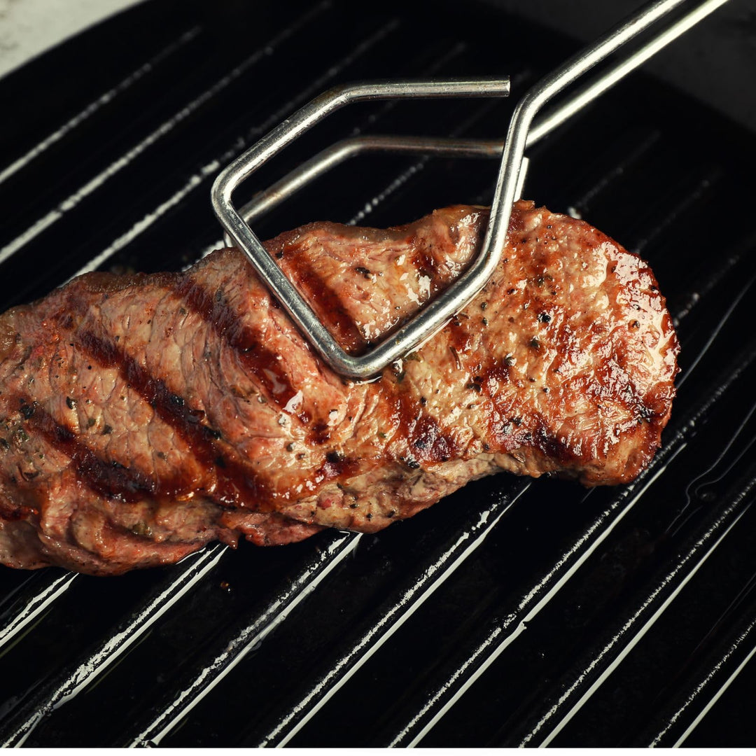 Grillpfanne Gusseisen 28 cm mit abnehmbarem Holzgriff, induktionsgeeignet - Bild 4