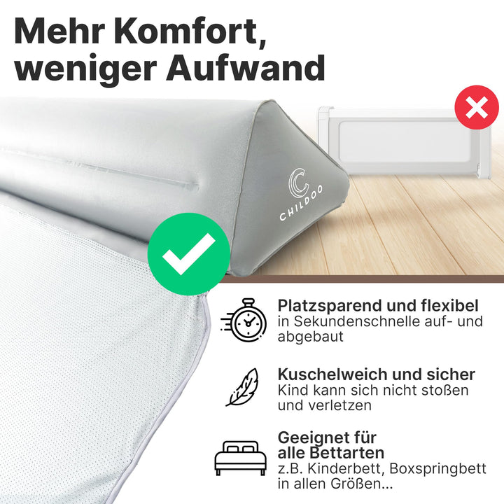Aufblasbarer Rausfallschutz Bett 200cm TPU/Mesh für Baby &amp; Kleinkind - Bild 3