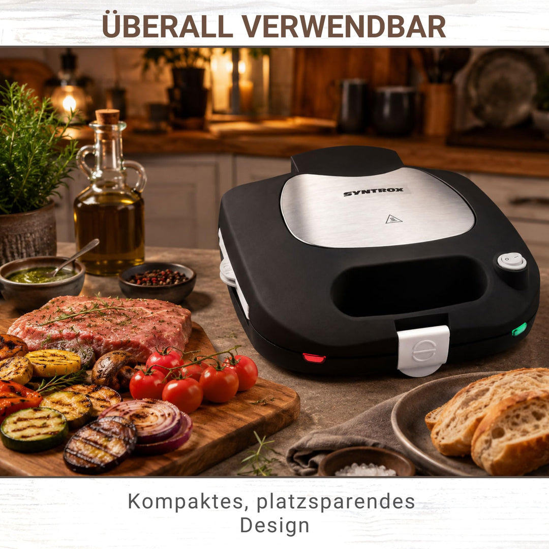 Kontaktgrill Elektrogrill mit Keramikbeschichtung 1500W Multimaker - Bild 7
