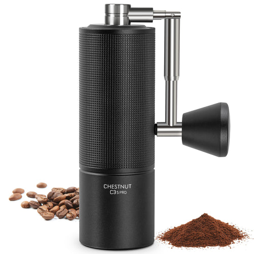 Manuelle Kaffeemühle Aluminium für Espresso & Pour Over, 20–25 g