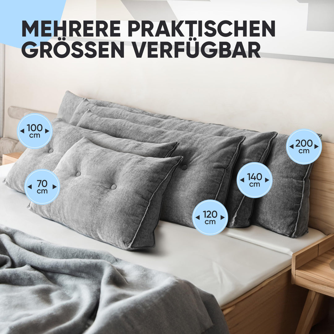 Rückenkissen Keilform Polyester 100 cm für Bett und Sofa - Bild 8