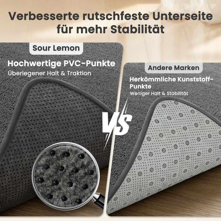 Hochflor-Teppich Dunkelgrau Weich 240x300cm Wohnzimmer Schlafzimmer - Bild 2