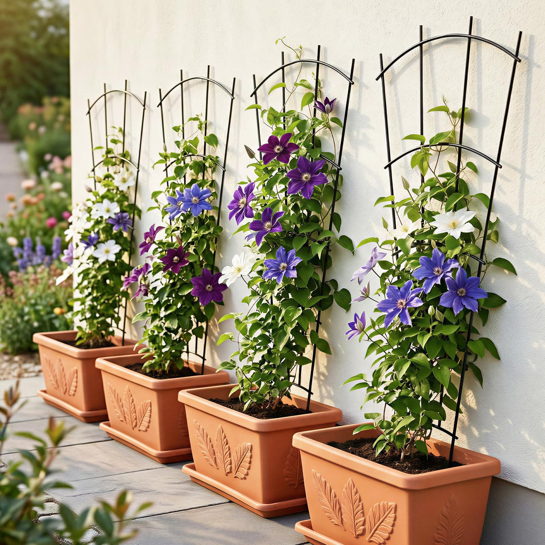 Rankgitter Metall Fächerform 109x43 cm 4er-Set für Garten - Bild 3