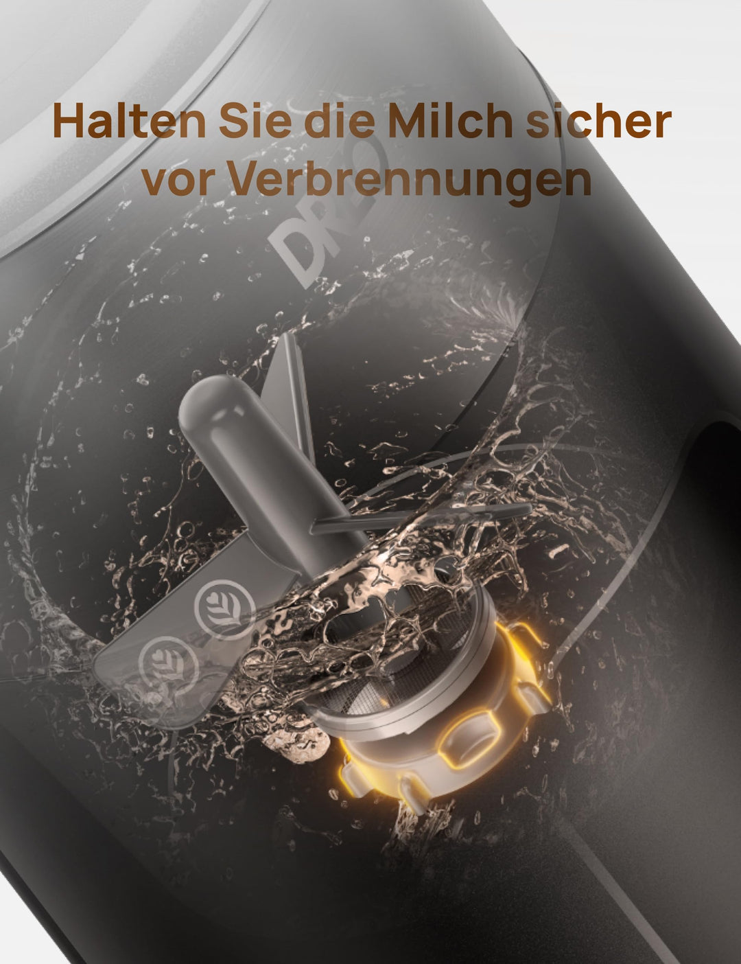 Milchaufschäumer Elektrisch 8-in-1 Edelstahl 270ml Warm &amp; Kalt - Bild 5