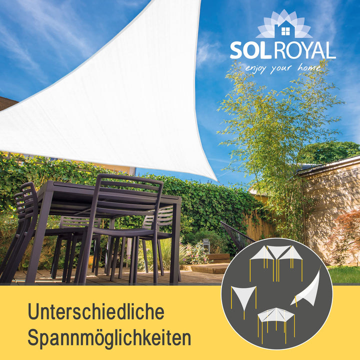 Sonnensegel Dreieck wasserdicht UV-Schutz Terrasse Balkon Garten weiss - Bild 7