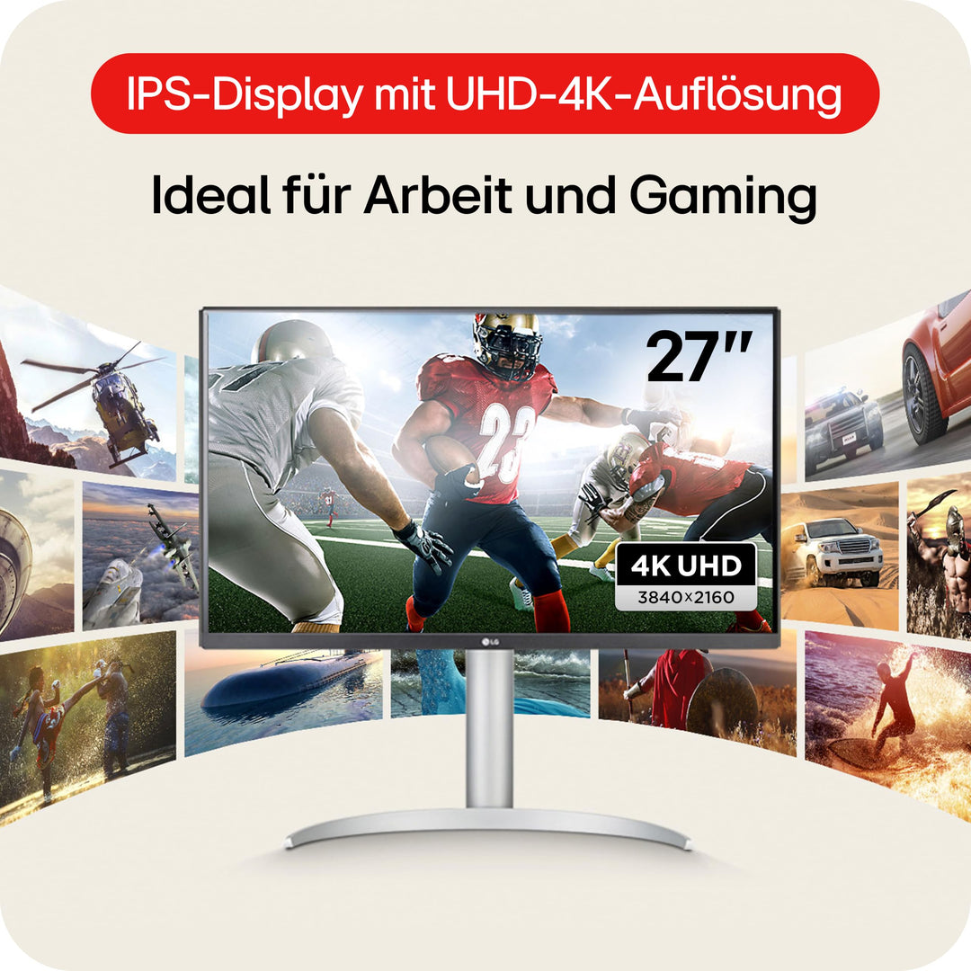 4K UHD IPS Monitor 27 Zoll DisplayHDR 400 95% DCI-P3 weiss - Bild 2