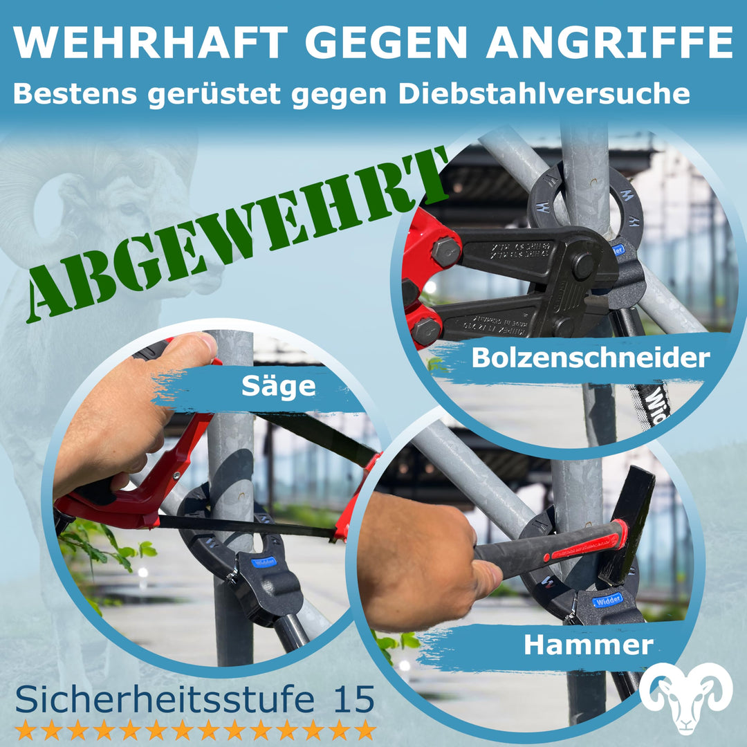 Handschellenschloss Karbonstahl 80cm mit Tasche fuer E-Scooter - Bild 3