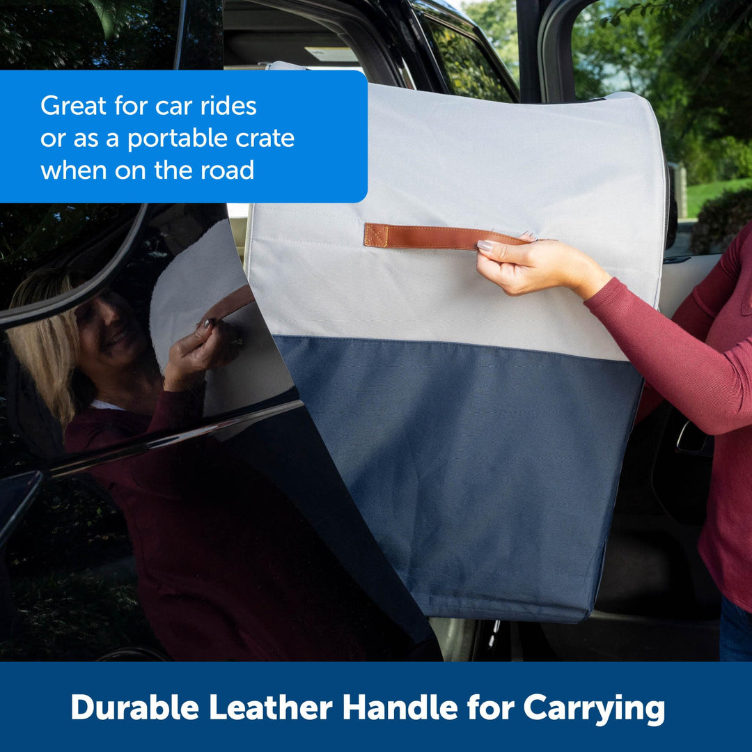 Faltbare Hundetransportbox Auto Fleece-Polster Sicherheitsgurt - Bild 4