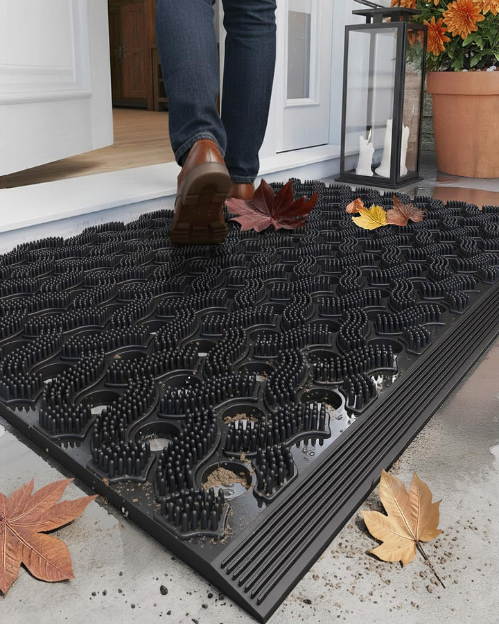 Fussmatte Aussen TPE geruchsfrei rutschfest 60x90cm Schwarz