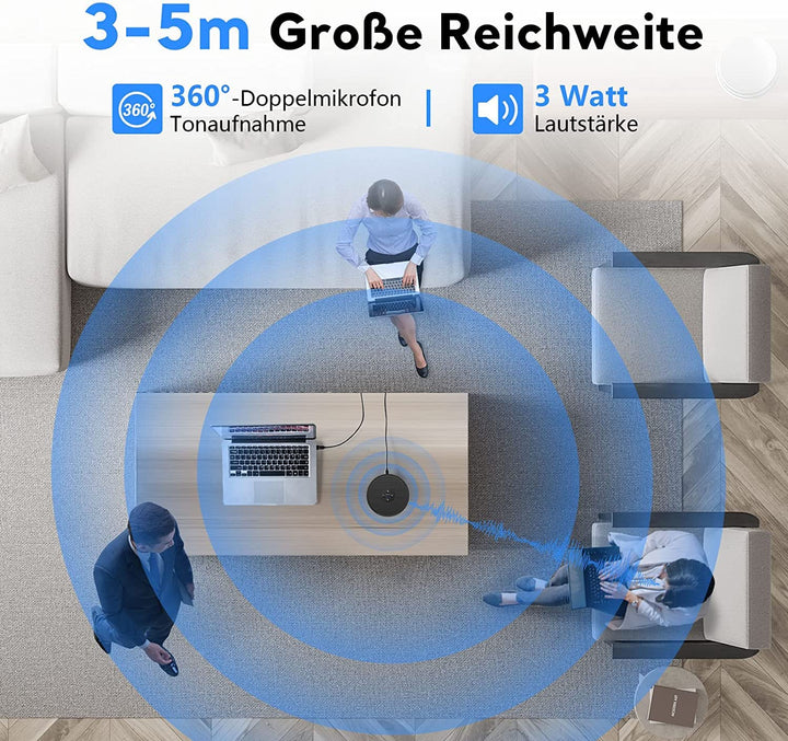 Konferenz-Lautsprecher USB mit Mikrofon für 1–4 Personen - Bild 5