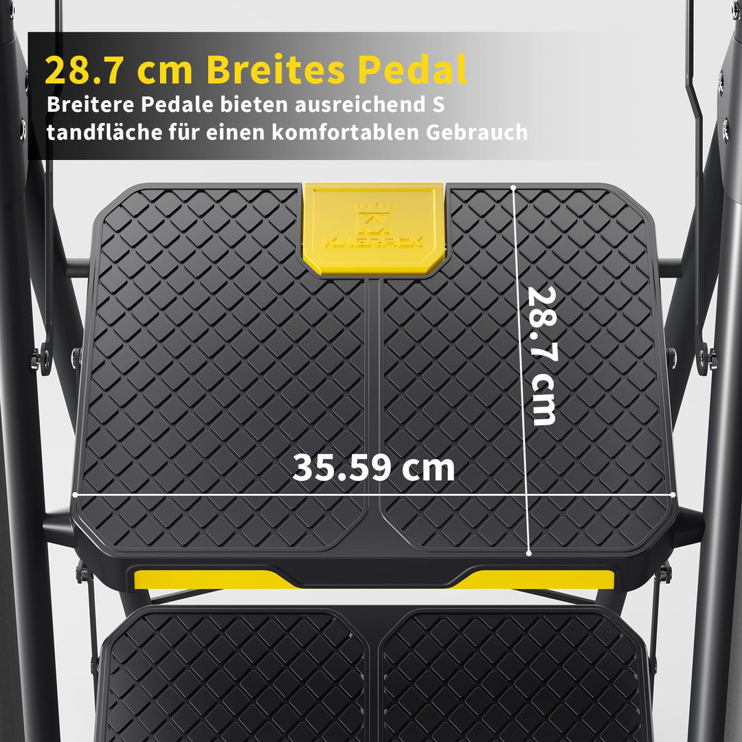 Klapptreppe 5 Stufen mit Werkzeugablage und 3 Handläufen - Bild 4
