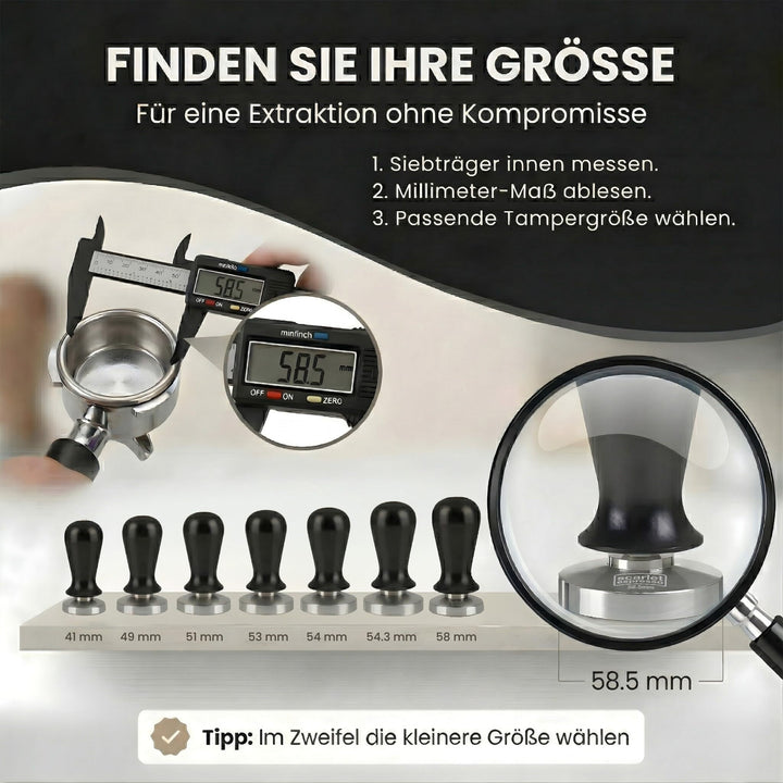 Espresso Tamper kalibriert 35 lbs Sandelholzgriff 54 mm - Bild 5
