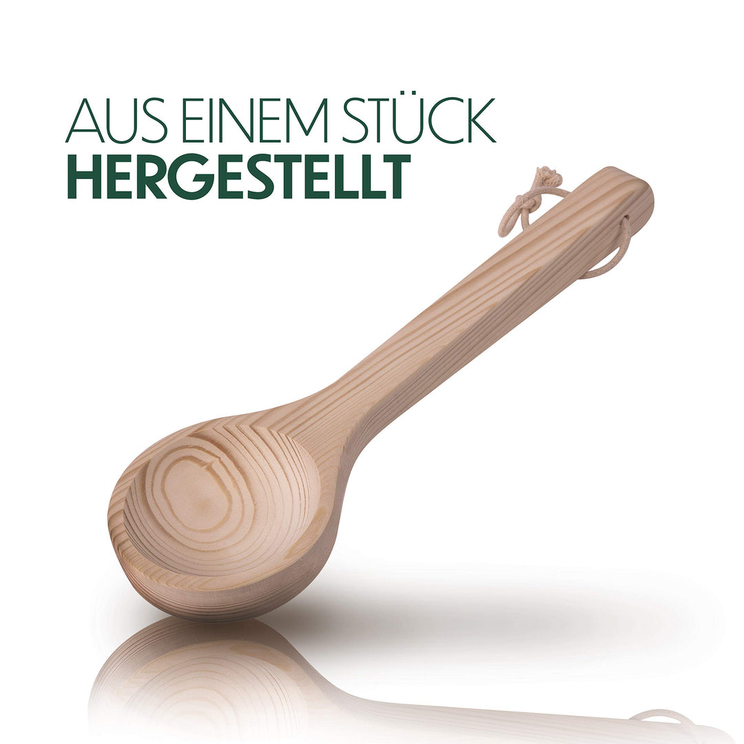 Sauna Aufguss-Set Kiefernholz 3-teilig mit Eimer, Kelle &amp; Einsatz 4 L - Bild 6
