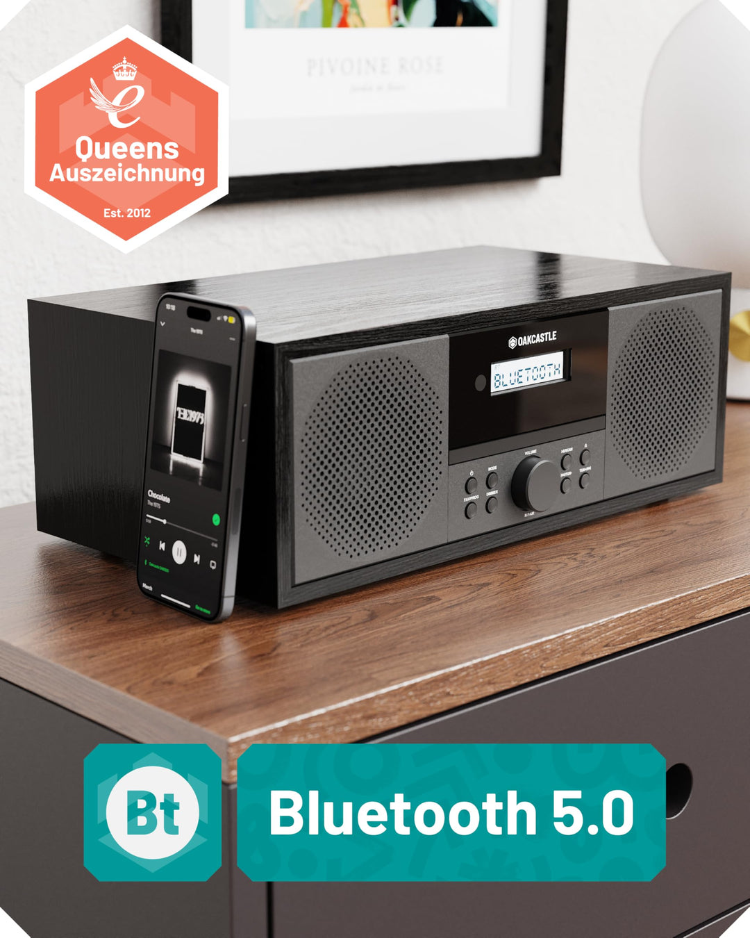 Kompaktanlage DAB+ UKW CD-Player Bluetooth 60W Stereo - Bild 4