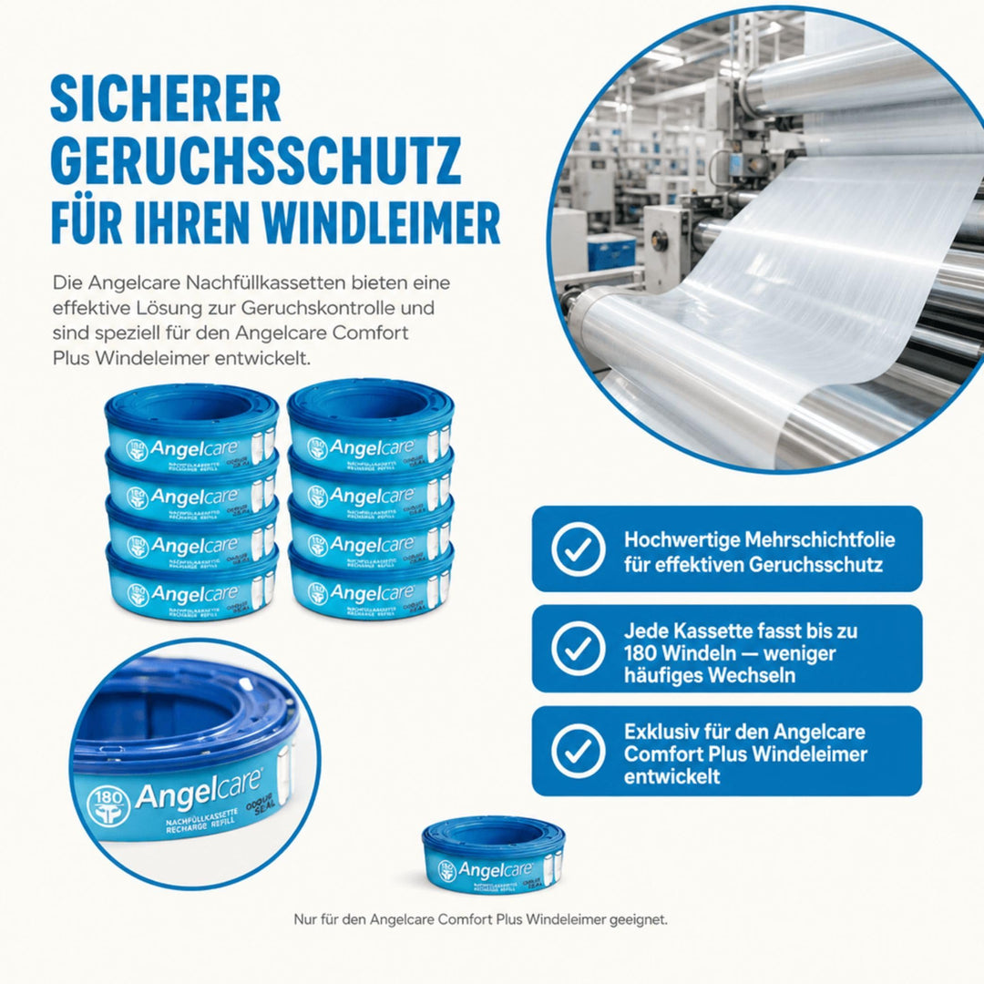 Windeleimer Nachfüllkassetten 8er-Pack Mehrschichtfolie für Comfort Plus - Bild 8