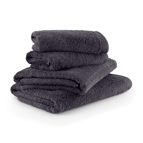 Handtuch-Set 4-teilig 100% Baumwolle 550 g/m² Dunkelgrau