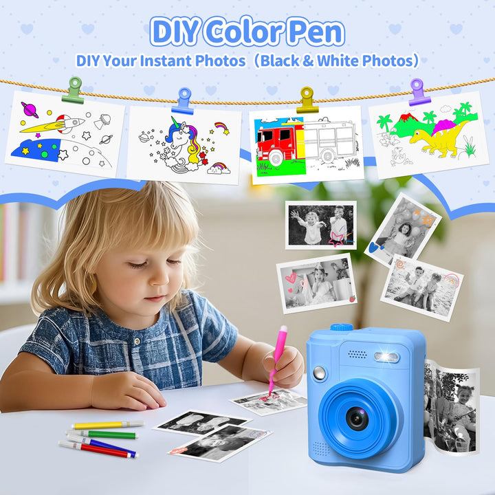 Sofortbildkamera Kinder mit Drucker 1080P IPS 32GB Karte - Bild 5
