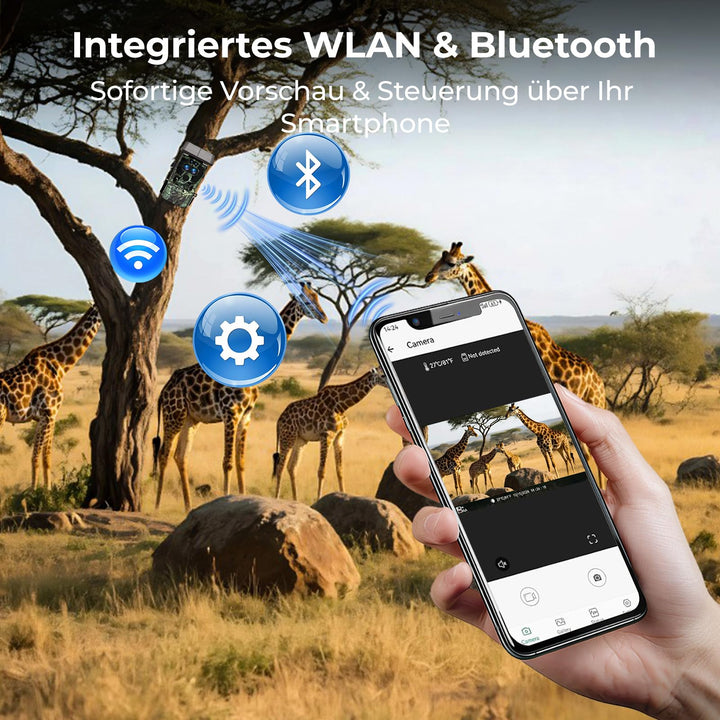 Solar-Wildkamera WLAN Dualobjektiv 60MP 4K Starlight-Nachtsicht - Bild 3