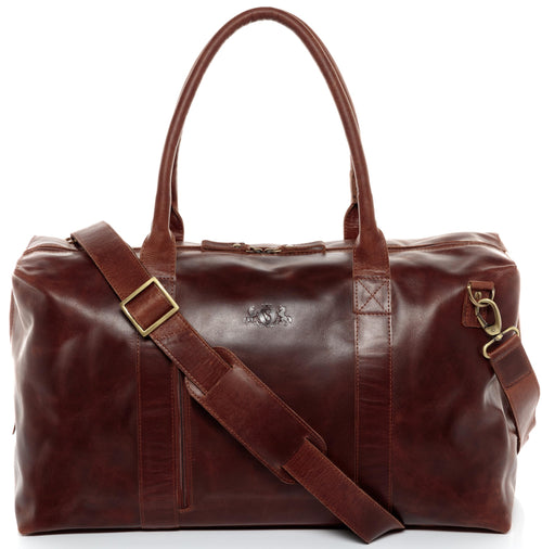 Reisetasche Echtleder XL Weekender Herren Damen braun handgefertigt