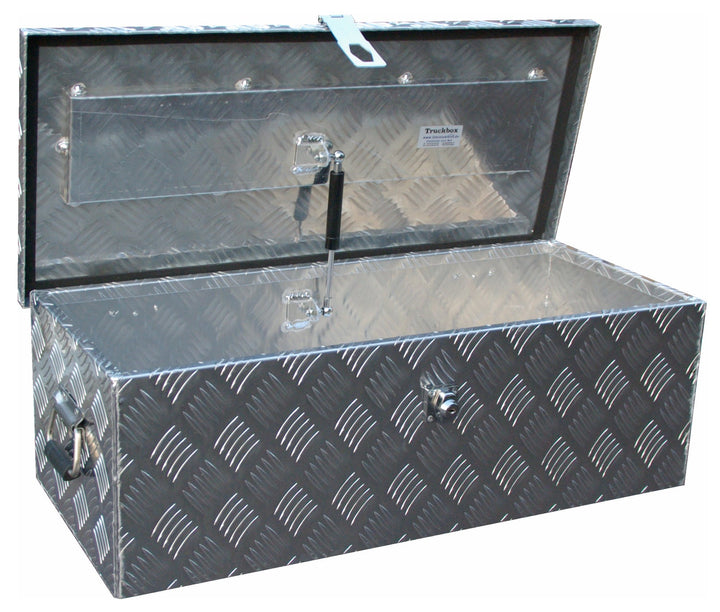 Deichselbox Aluminium Riffelblech 57 L abschliessbar fuer Anhaenger