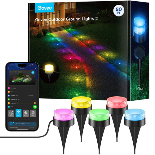 Outdoor Bodenleuchten RGBIC 15er-Set 15m IP67 mit App-Steuerung