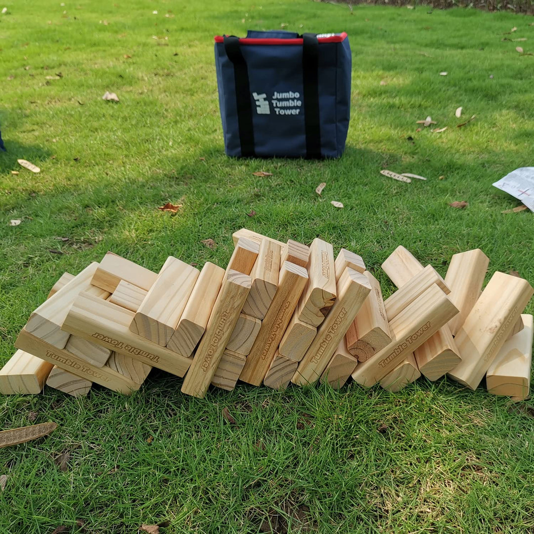 Wackelturm Holz Jumbo 60 Blöcke bis 150 cm für Aussen und Innen - Bild 5