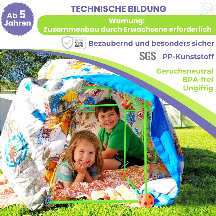 Höhlen-Bauset Kinder Leuchtend im Dunkeln 86 Stangen 44 Kugeln - Bild 3