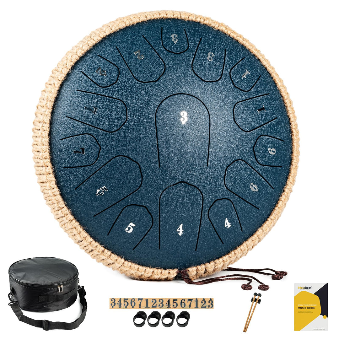 Zungentrommel 13 Zoll 15 Töne Titanstahl D-Dur mit Tasche