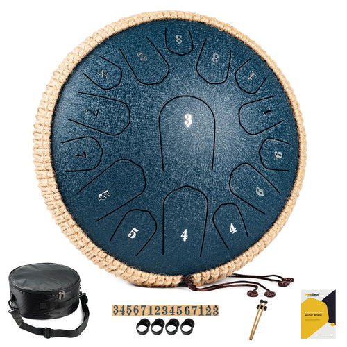 Zungentrommel 13 Zoll 15 Töne Titanstahl D-Dur mit Tasche