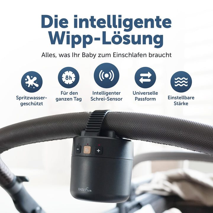 Kinderwagen-Schaukler elektrisch mit Geräuschsensor 5 Stufen USB-C - Bild 4