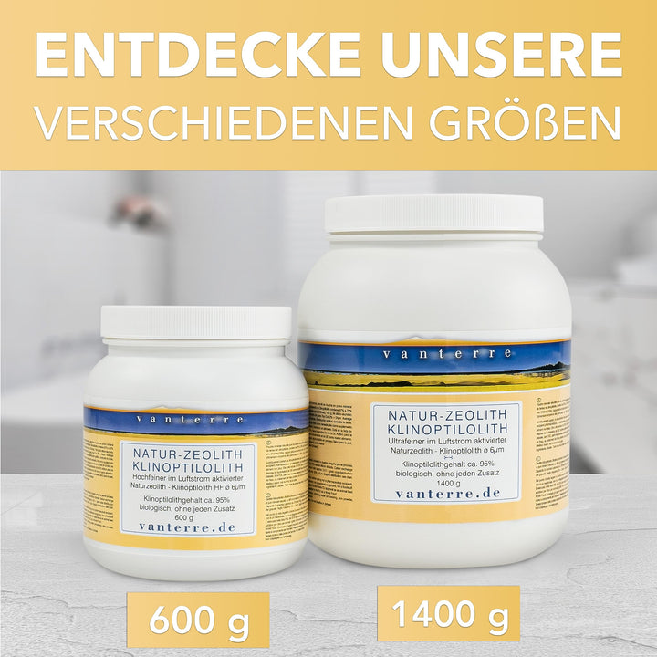 Zeolith Klinoptilolith ultrafein 6µm 1400g in HDPE-Dose - Bild 9