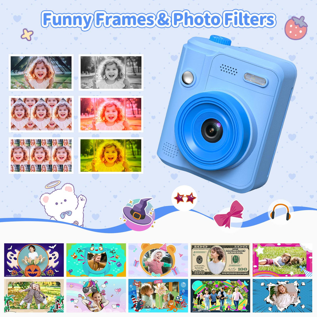 Sofortbildkamera Kinder mit Drucker 1080P IPS 32GB Karte - Bild 4