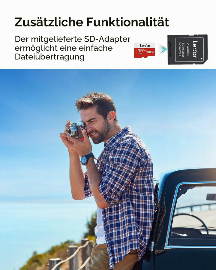 Micro SD Karte 128GB 3er-Pack UHS-I U3 A1 mit SD-Adapter - Bild 6