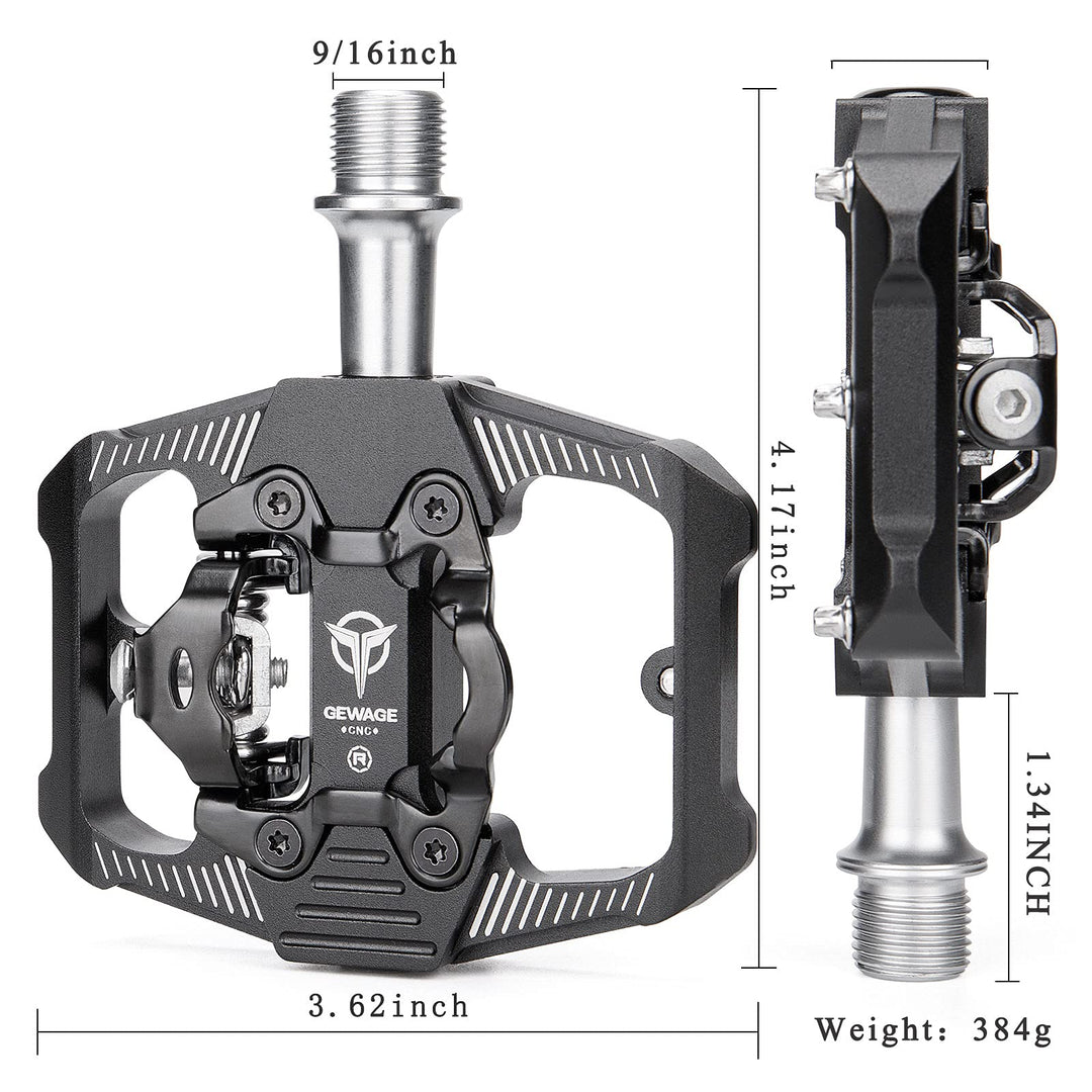 MTB Klickpedale 2-in-1 Aluminium SPD-kompatibel für Plattform und Klick - Bild 6