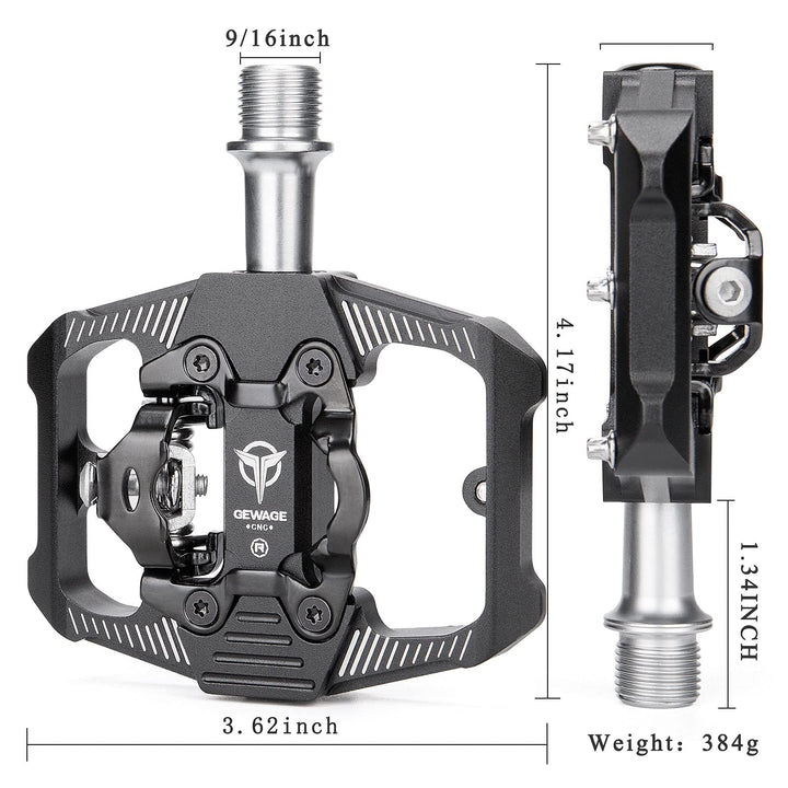 MTB Klickpedale 2-in-1 Aluminium SPD-kompatibel für Plattform und Klick - Bild 6