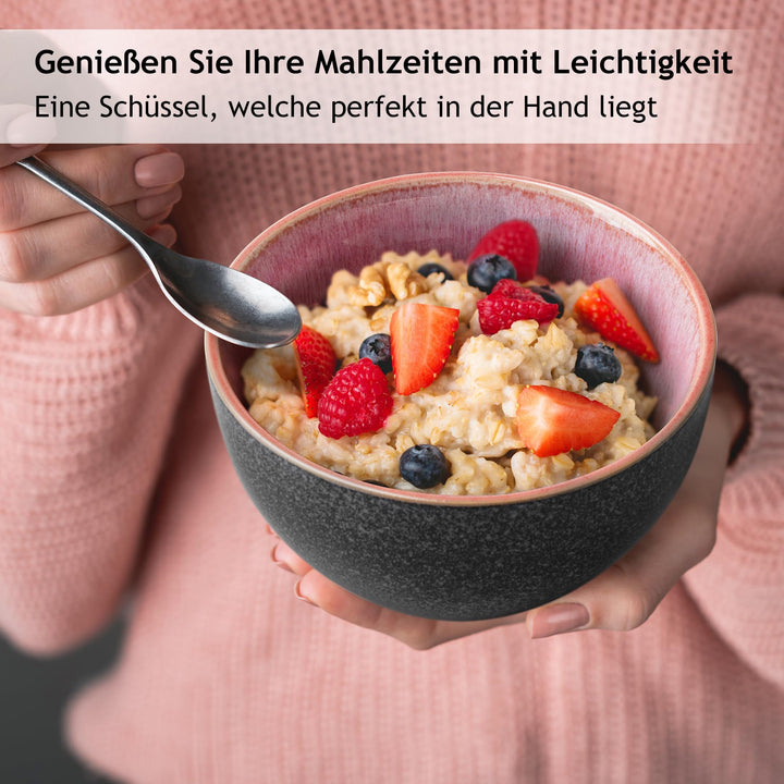 Keramikschüsseln 6er-Set 750ml bleifreie Keramik für Müsli &amp; Bowl - Bild 5