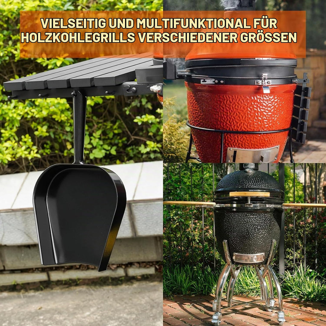 Asche-Schaufel Kamado Grill Pulverstahl für Keramikgrill M/L/XL - Bild 4