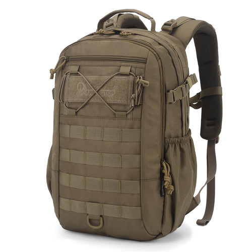 Taktischer Wanderrucksack 20L MOLLE Polyester khaki