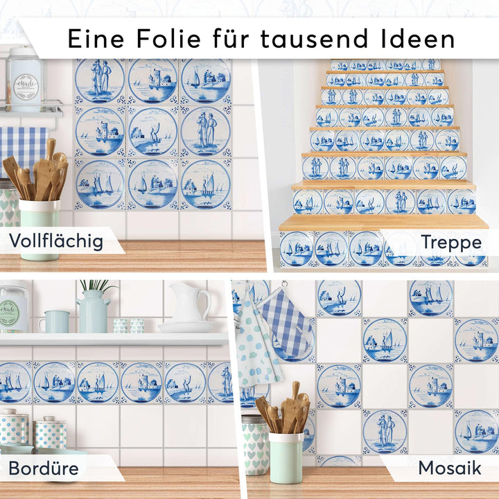 Fliesensticker Holländische Fliese 10x10 cm Küche Bad 36er Set - Bild 8